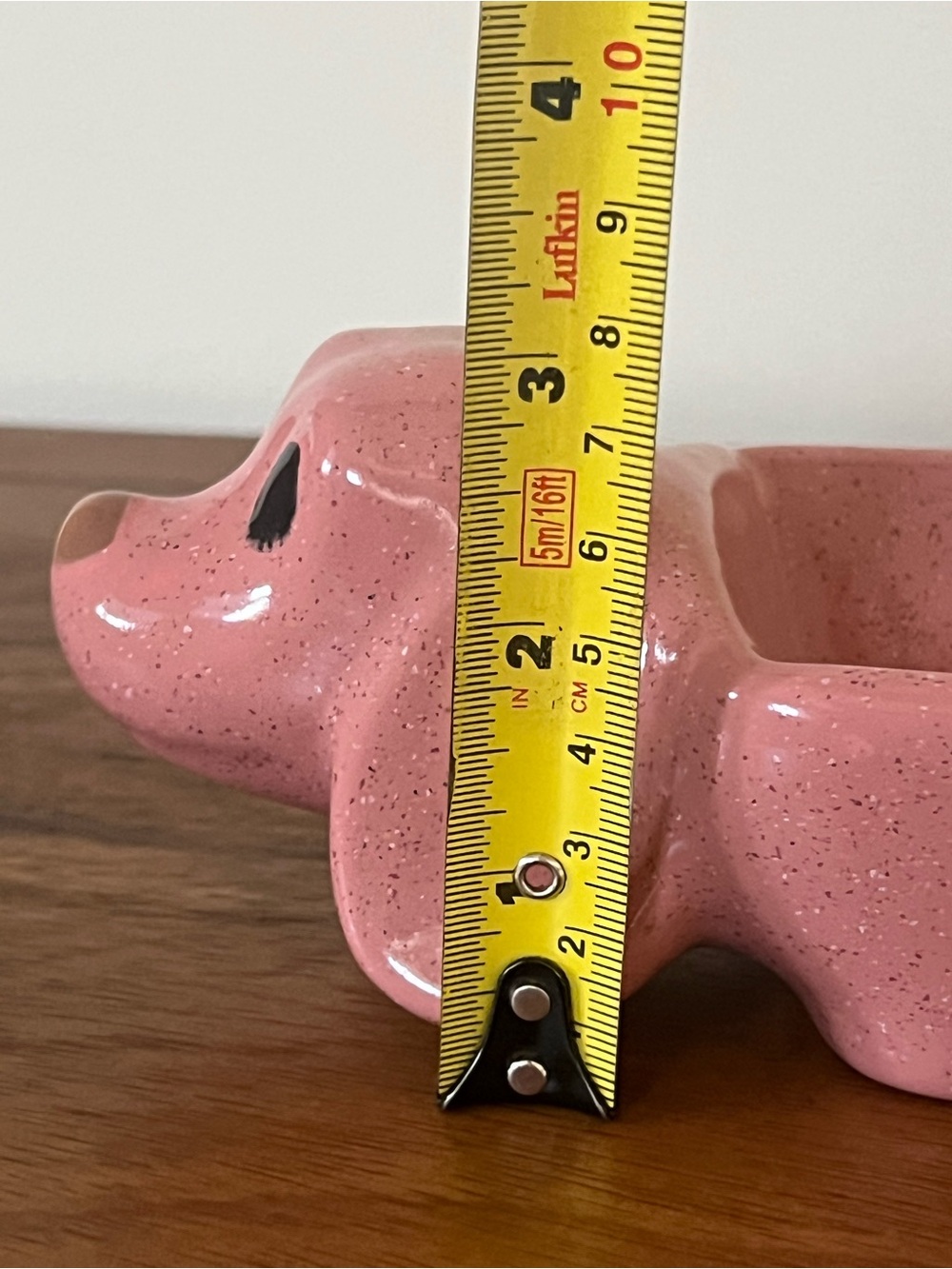 Vintage MCM Pink Speckled Ceramic Dachshund Trinket Dish - Picture 13 of 13